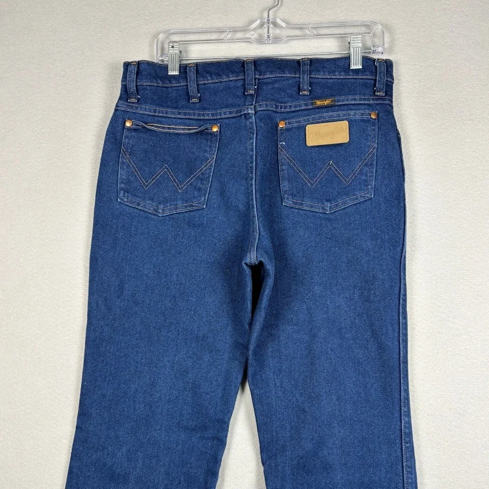 Wrangler 938NAV Cowboy Cut Slim Fit Jeans 33x33 Navy Denim Western Mens